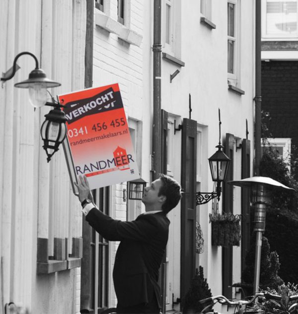 Staand V-bord met tape - Afbeelding 2
