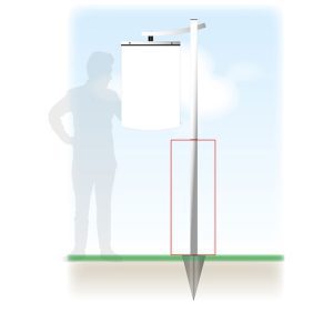 Topswinger onderpaal