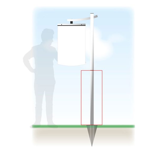Topswinger onderpaal
