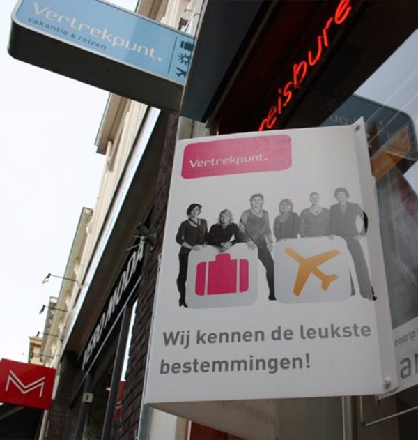 staand V-bord met 4 gaten